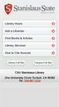 Mobile Screenshot of m.library.csustan.edu