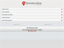 Tablet Screenshot of m.library.csustan.edu